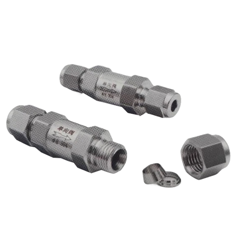 How does the check valve ensure a stable reverse flow prevention function under high pressure?